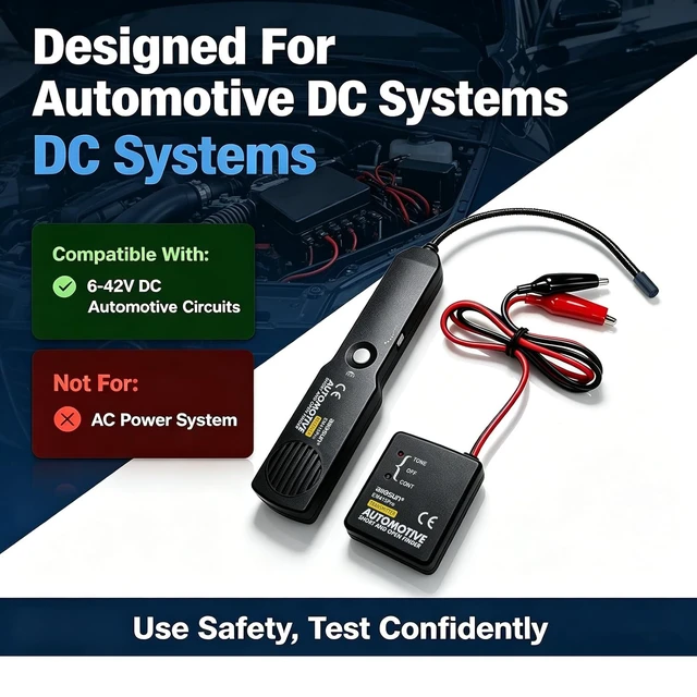 Alt view image 2 of 7 - EM415Pro Automotive Circuit Tracer, DC 6-42V Wire Tracker Tool Trace Hidden Wires, Breaks And Shorts With Audio Signals, Flexible Probe And Sensitivity Control For Vehicle Testing