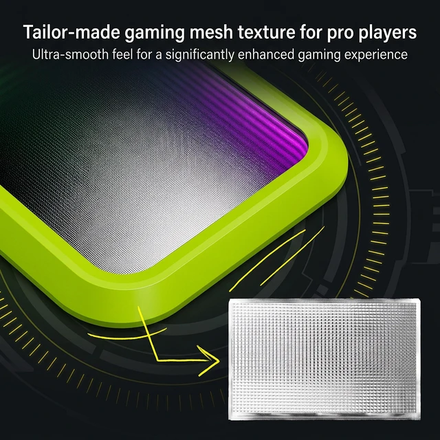 Alt view image 3 of 7 - Professional Esport Tempered Glass Gaming Mouse Pad, Ultra-Smooth Surface Infinite RGB Gaming Mouse Pad for FPS Games And Gamers - Green