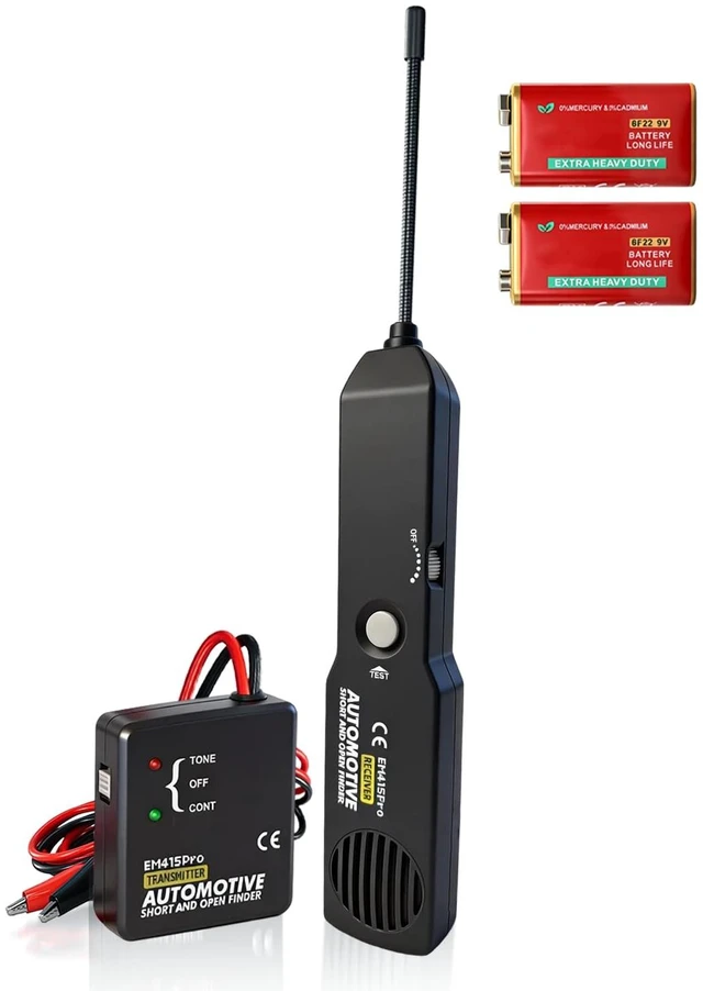 Main image of Automotive Wire Tracer Electrical with Battery, EM415Pro Automotive Short & Open Finder Circuit Tester, DC 6-42V Fault Probe Cable Tracer, Circuit Breaker Finder for Car, Boat, Trailer etc
