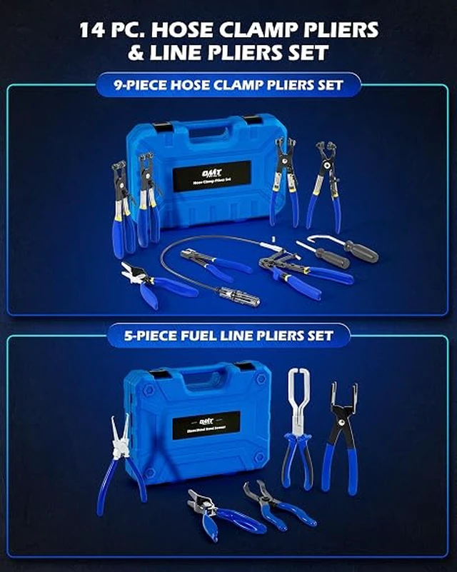 Alt view image 6 of 7 - OMT14pc Fuel Line Pliers &Hose Clamp Pliers Set, Fuel Line Disconnect Tool
Hose Clamp Disconnect Tool with Fuel Filter Caliper Pipe, Heavy-Duty Hose Removal Pliers, Car Pipe Repair Set for Auto Line