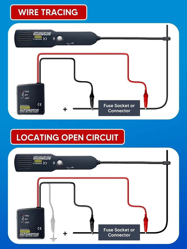 Alt view image 2 of 7 - Automotive Circuit Tester, DC 6-42V EM415pro Wire Tracer Automotive Short and Open Finder, Broken Wire Detector Tool with 7 Inch Flexible Probe for Cars Diagnostics