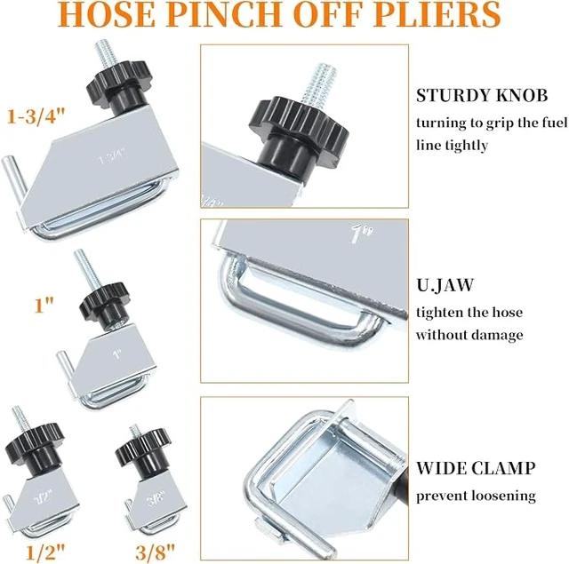 Alt view image 6 of 7 - 16 Pcs Hose Clamp Pliers Set, Hose Clamp Removal and Installation Tool
with Long Flexible Plier & Electrical Disconnect Pliers for Automotive Coolant Radiator Heater, Water Hoses, Fuel Lines