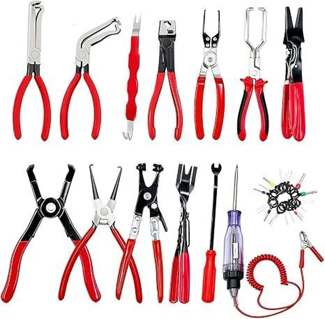 Main image of 14PCS Automotive Electrical Disconnect Pliers Set: High-Carbon Steel
No Missing Connector Removal Tools for Car Harness, Hose, Fuel Line, Cooling, Door Panel, Dashboard & Engine Bay Repair