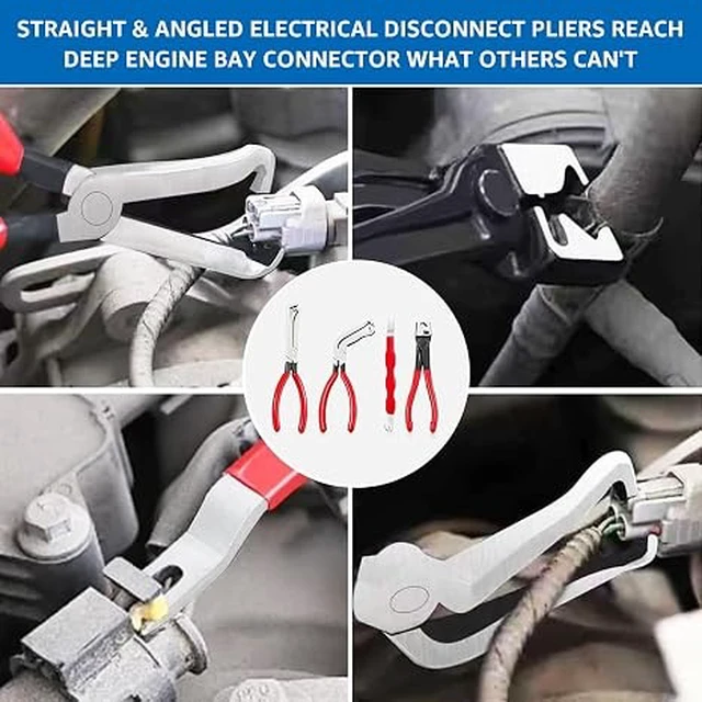 Alt view image 6 of 7 - 14PCS Automotive Electrical Disconnect Pliers Set: High-Carbon Steel
No Missing Connector Removal Tools for Car Harness, Hose, Fuel Line, Cooling, Door Panel, Dashboard & Engine Bay Repair