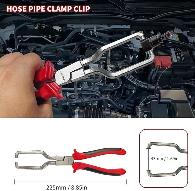 Alt view image 2 of 7 - 8-Piece Fuel Line Disconnect Tool Set
Fuel Line/Hose Clamp/Removal Pliers, Electrical Disconnect/Push Pin Tools, Relay Puller, Panel Clip Remover & Filter Caliper