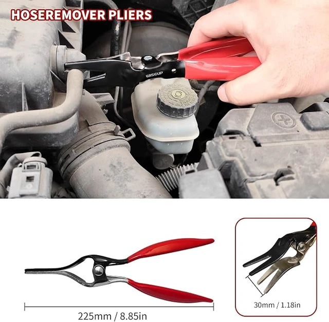 Alt view image 6 of 7 - 8-Piece Fuel Line Disconnect Tool Set
Fuel Line/Hose Clamp/Removal Pliers, Electrical Disconnect/Push Pin Tools, Relay Puller, Panel Clip Remover & Filter Caliper
