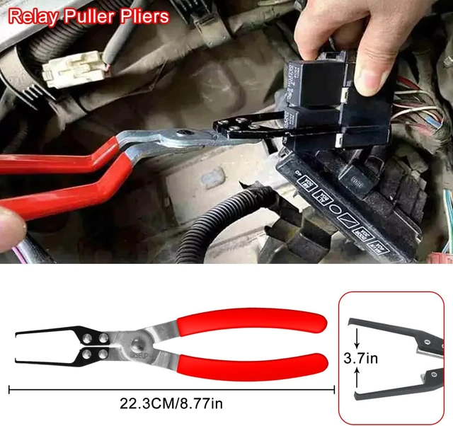 Alt view image 3 of 7 - 8-Piece Fuel Line Disconnect Tool Set
Fuel Line/Hose Clamp/Removal Pliers, Electrical Disconnect/Push Pin Tools, Relay Puller, Panel Clip Remover & Filter Caliper