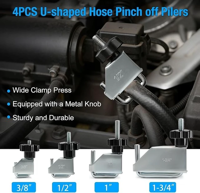 Alt view image 3 of 7 - 16PCS Hose Clamp Pliers Set, Automotive Hose Clamp Removal Tool, Long Reach Flexible Wire Tools for Radiator, Heater, Coolant & Water Hoses
