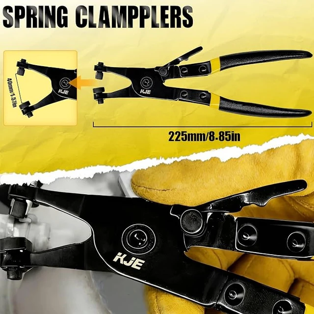 Alt view image 5 of 7 - 8PCS Fuel Line Pliers Set, Fuel Line Disconnect Tool Set with Fuel Filter Caliper, Hose Clamp Plier, Electrical Disconnect Tool Kit, Panel Clip Remover and Storage Bag