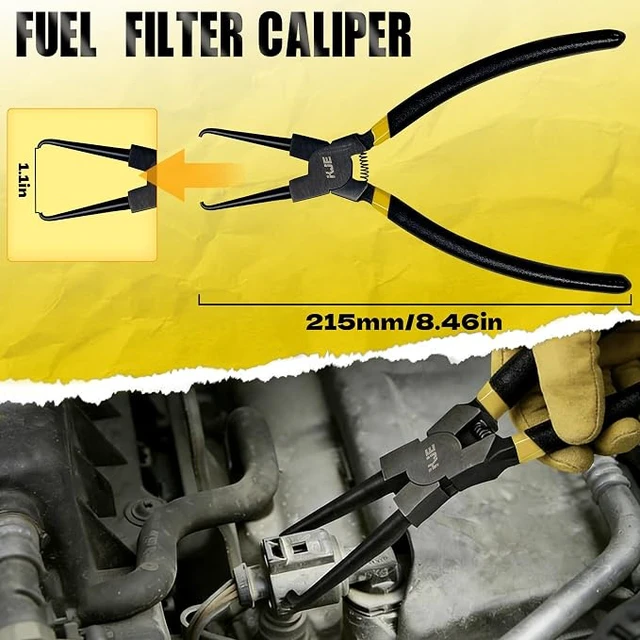 Alt view image 6 of 7 - 8PCS Fuel Line Pliers Set, Fuel Line Disconnect Tool Set with Fuel Filter Caliper, Hose Clamp Plier, Electrical Disconnect Tool Kit, Panel Clip Remover and Storage Bag