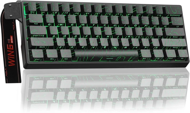 Main image of 60% Mechanical Gaming Keyboard Wired, Hall Effect Magnetic Switch Hot Swappable, Adjustable Actuation RT Mode, 8000 Hz Polling Rate, RGB Keyboard 60 Percent Compact Design for PC - Line Design Black