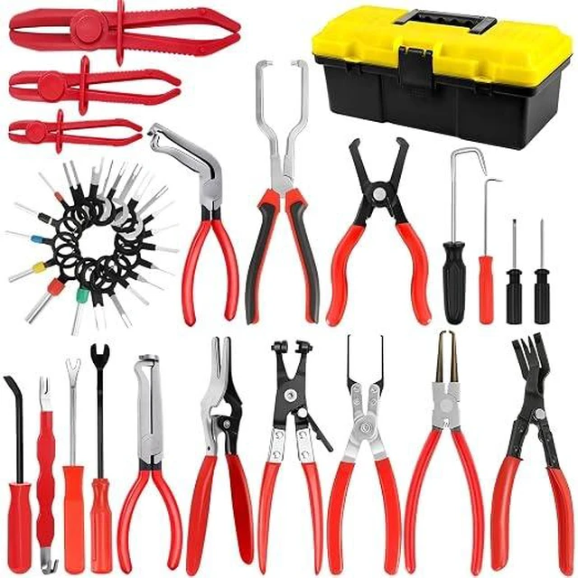 Main image of 39-Piece Automotive Fuel Line Pliers Set, Fuel Line Disconnect Tool Kit & Hose Clamp Tool Set with Electrical Disconnect Pliers, Terminal Pin Removal Tools, Pinch-Off Clamps & Toolbox
