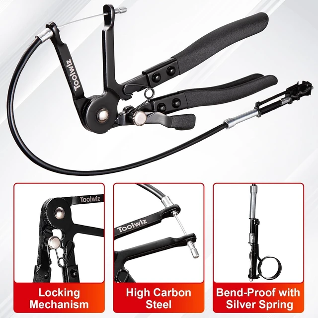 Alt view image 5 of 7 - Hose Clamp Pliers Set, 4 Pcs Coolant Radiator Spring Clamp Pliers
27" Long Reach Wire clamps, Flat Band, Clips Remover, Clic-R Type Hand Tool, Radiator, Fuel Line Sepairs Automotive Tools