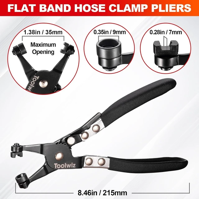 Alt view image 4 of 7 - Hose Clamp Pliers Set, 4 Pcs Coolant Radiator Spring Clamp Pliers
27" Long Reach Wire clamps, Flat Band, Clips Remover, Clic-R Type Hand Tool, Radiator, Fuel Line Sepairs Automotive Tools