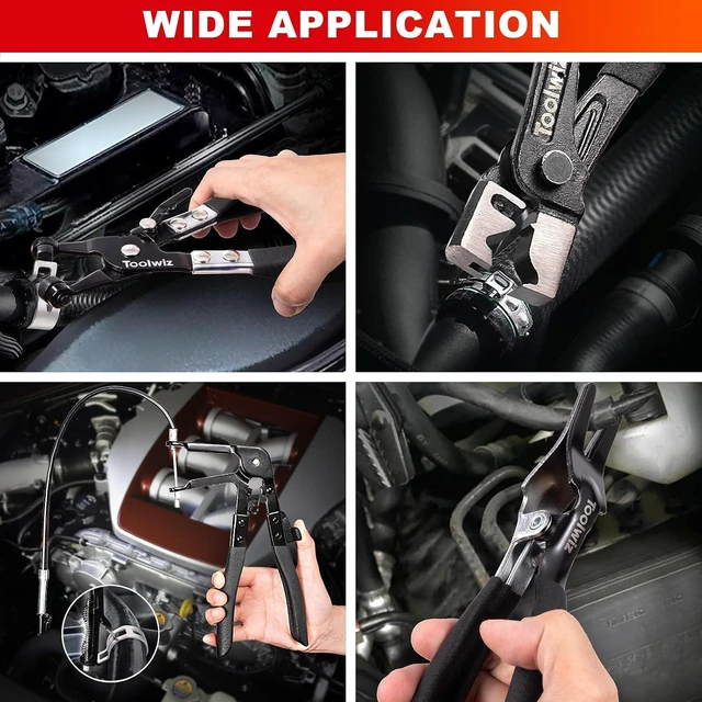 Alt view image 7 of 7 - Hose Clamp Pliers Set, 4 Pcs Coolant Radiator Spring Clamp Pliers
27" Long Reach Wire clamps, Flat Band, Clips Remover, Clic-R Type Hand Tool, Radiator, Fuel Line Sepairs Automotive Tools