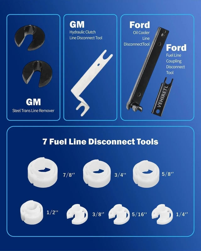 Alt view image 7 of 7 - 45pcs Master Quick Disconnect Tool Fuel Line Disconnect Tool Kit
for Automotive A/C Fuel & Transmission Systems, Fuel Line Removal and Separator Tool Set for GM Ford Chrysler and More