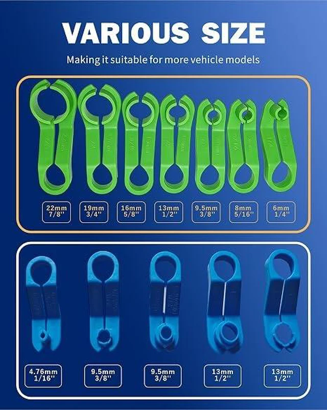 Alt view image 3 of 7 - 45pcs Master Quick Disconnect Tool Fuel Line Disconnect Tool Kit
for Automotive A/C Fuel & Transmission Systems, Fuel Line Removal and Separator Tool Set for GM Ford Chrysler and More