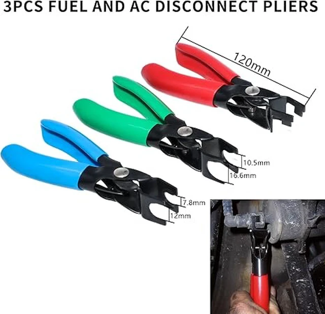 Alt view image 4 of 7 - 29pcs Master Quick Disconnect Tool Set
Fuel Line Disconnect and Removal Tool for A/C, Fuel and Transmission Cooler Lines with AC Disconnect Pliers and O Seal Kit