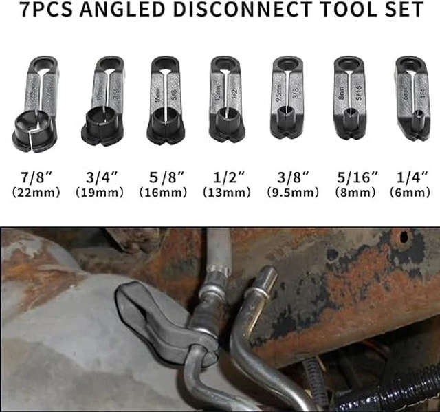 Alt view image 7 of 7 - 29pcs Master Quick Disconnect Tool Set
Fuel Line Disconnect and Removal Tool for A/C, Fuel and Transmission Cooler Lines with AC Disconnect Pliers and O Seal Kit