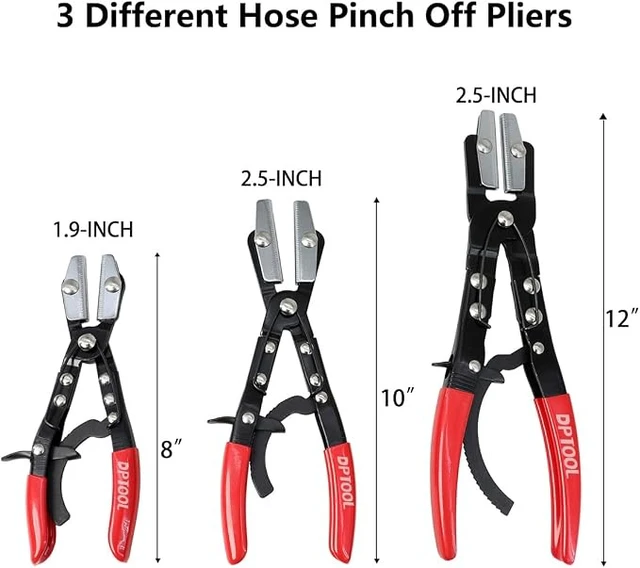 Alt view image 2 of 6 - 3pcs Hose Pinch Off Pliers Set 8inch 10inch 12inch Hose Pinch Pliers
Hose Clamping Pinch Off Locking Pliers Set for Automotive Hose Lines, Radiator Lines, Fuel Lines, Heater and Coolant Line