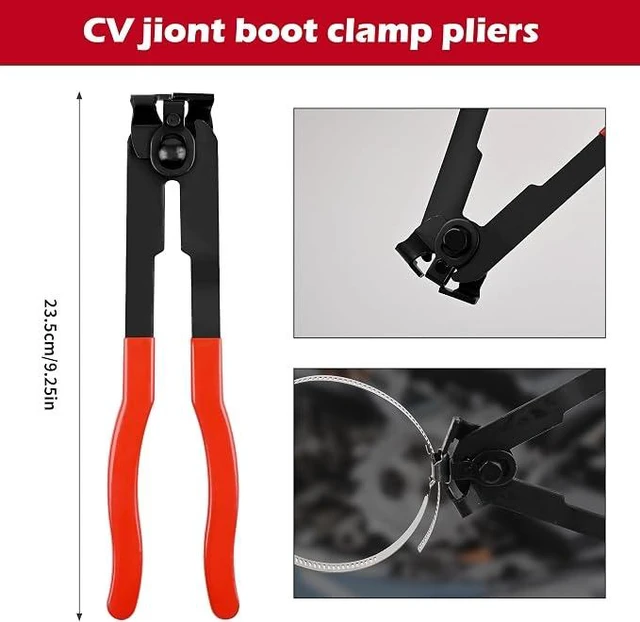 Alt view image 6 of 7 - 9Pcs Fuel Line Disconnect Pliers Set with Storage Case
9" Fuel Filter Caliper, Removal/CV Joint Boot Clamp/Flat Hose Clamp/30 Degree Disconnect Pliers Set for Auto Maintenance