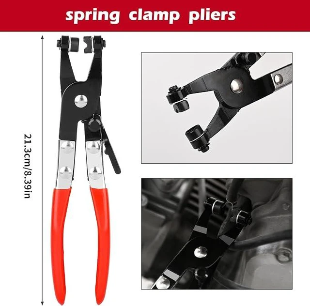 Alt view image 2 of 7 - 9Pcs Fuel Line Disconnect Pliers Set with Storage Case
9" Fuel Filter Caliper, Removal/CV Joint Boot Clamp/Flat Hose Clamp/30 Degree Disconnect Pliers Set for Auto Maintenance