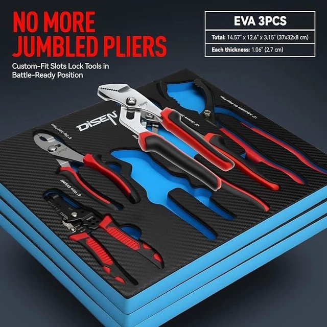 Alt view image 5 of 7 - Pliers Set, 21 Pieces Full Assortment of Plier with EVA, Versatile Pliers Tool Set for Plyers Ideal as Home Use, Holiday, Fathers' Day Gift