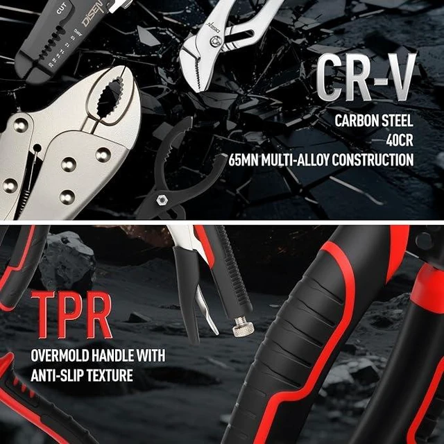 Alt view image 7 of 7 - Pliers Set, 21 Pieces Full Assortment of Plier with EVA, Versatile Pliers Tool Set for Plyers Ideal as Home Use, Holiday, Fathers' Day Gift