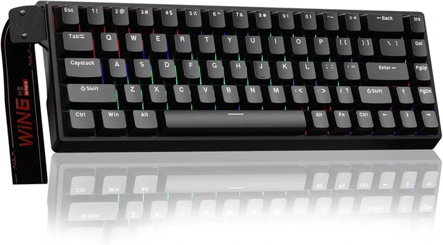 Main image of 68 Keys HE Mechanical Gaming Keyboard 60%, Hall Effect Magnetic Switch, Fast Trigger Mode Adjustable Actuation, 8000Hz Polling Rate, RGB Backlit, Wired Black Keyboard for Laptop/PC Gamer
