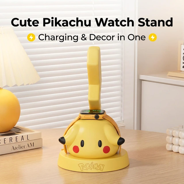 Alt view image 2 of 6 - Headphone Stand With Wireless Magnetic Watch Charger, Cute Headset Holder for Desktop Table