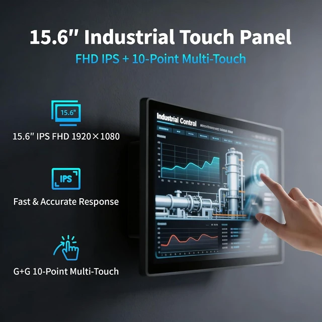Alt view image 5 of 7 - 15.6" All-in-One Panel PC Industrial Computers, Android 12 Fanless Tablet RK3399 4GB RAM/64GB ROM, Embedded Touchscreen Computer HDMI 2.0 WiFi 5 Bluetooth 4.2 for Office/Automation/Kiosk/Bar/Warehouse