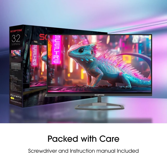 Alt view image 2 of 6 - Sceptre 32-inch 2K QHD 2560 x 1440 Prime Gaming Monitor up to 210Hz USB Type-C DisplayPort HDMI sRGB 115% 1ms Build-in Speakers, Machine Black 2026