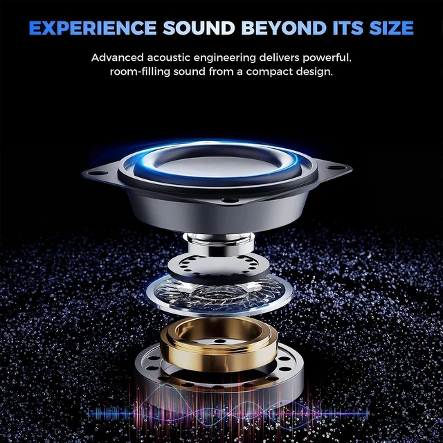 Alt view image 6 of 7 - Computer Speakers for Desktop PC, Gaming Speaker with Volume Control Compact 2.0 Channel Stereo Desktop & Laptop Speaker, 6W, Enhanced Auido Quality, Plug & Play USB Powered, 3.5mm AUX.