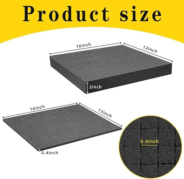 Alt view image 2 of 6 - 4 Pcs Pick Apart Foam Insert, 2 Size Pre Cube Sheet Foams with Bottom Use
16 Inch Length Tool Box Foam, Elastic Packing Foams for Board Game Box Cases Storage Drawer