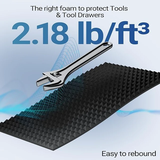 Alt view image 2 of 6 - Toolbox Organizer Liner, Non-Slip Trap Mat for Tool Drawer, Cabinet and Workbench, Protect Tools(4 pcs)