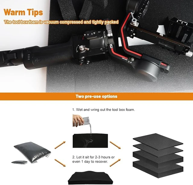 Alt view image 5 of 7 - 4 Pcs 16" x 12" x 1.5" Pick-and-Pluck Foam Padding Sheets
Custom Foam Inserts for Cases, Toolboxes, Camera Storage, Packing and Crafts, High Density Shock Absorbing Protection