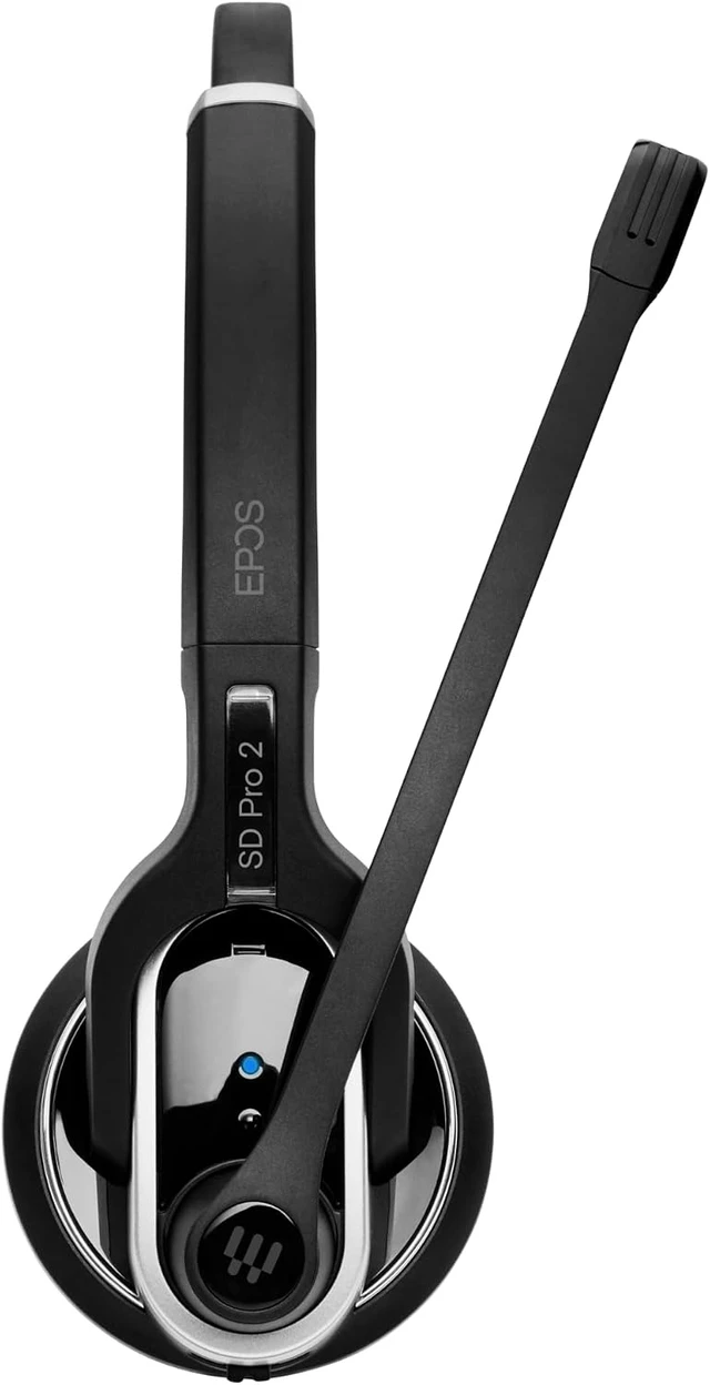 Alt view image 4 of 6 - Sennheiser Enterprise Solution Double-Sided Multi Connectivity Wireless Headset for Desk Phone & Skype for Business Ultra Noise-Cancelling Microphone, Black