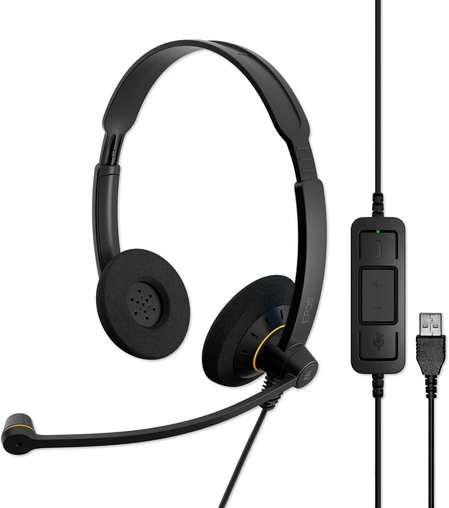Main image of EPOS Sennheiser Consumer Audio SC 60 USB ML - Double-Sided Business Headset | For Skype for Business | with HD Sound, Noise-Cancelling Microphone, & USB Connector (Black)