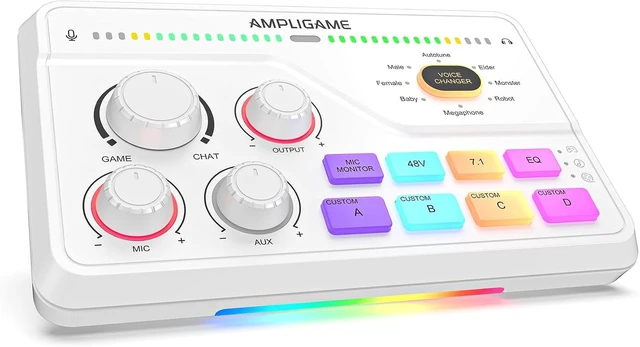 Main image of FIFINE SC8 Gaming Audio Mixer for Live Streaming with 7.1ch Surround sound For PC,RGB,Headphone Preamp,Mute Button,Volume Control,Optical Input,48V Phantom Power,3 EQ Modes,Game Chat Volume Balacnce