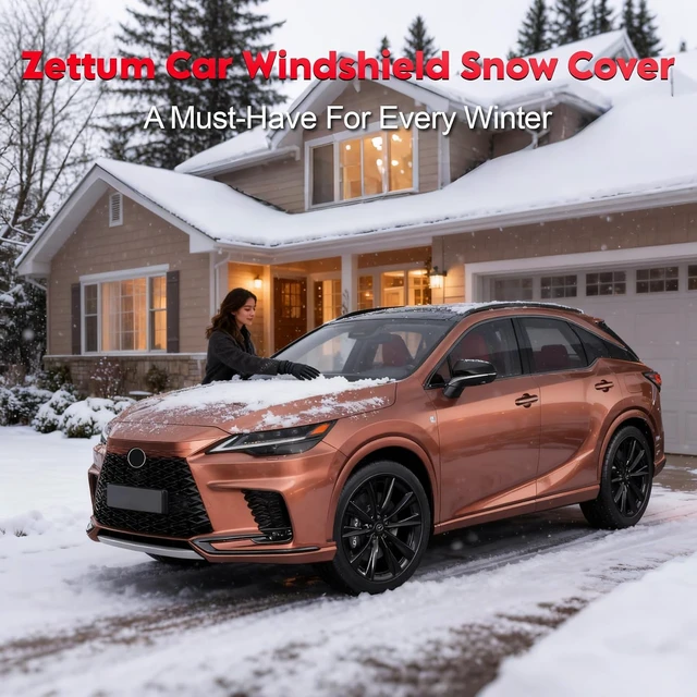 Alt view image 7 of 7 - Car Windshield Cover for Ice and Snow - 600D Windshield Snow Cover with Side Mirror Cover Heavy Duty, Standard Winter Frost Hail Protector for Most Car, Truck, SUV, Van and MPV (70 x 50 Inch)