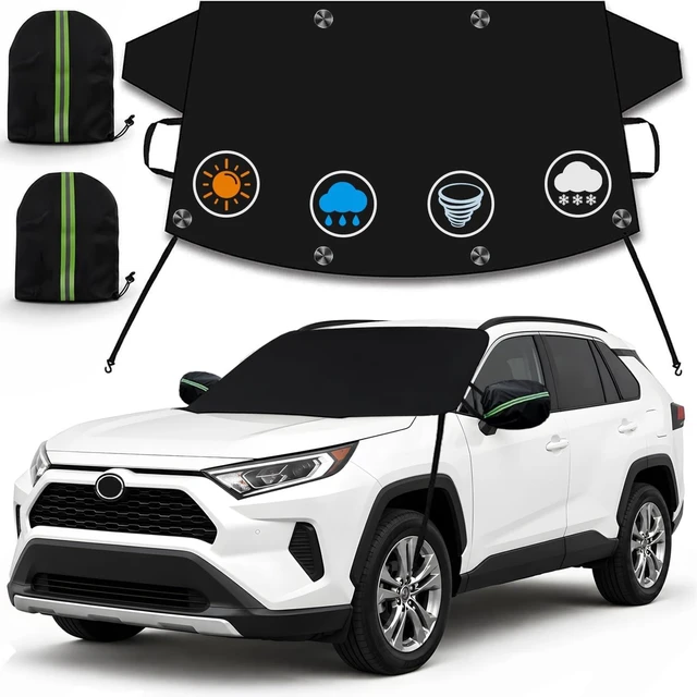 Main image of Windshield Cover for Ice and Snow, Car Windshield Snow Cover, Thicken Windshield Frost Cover Waterproof Windshield Snow Ice Cover with Side Mirrors Cover for Most SUVs Trucks (70"x 50")