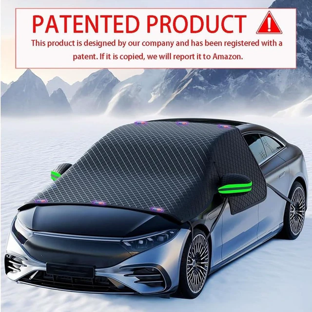 Alt view image 7 of 7 - Windshield Snow Cover, Car Windshield Cover for Ice and Snow, Automotive Large Magnetic Windshield Frost Cover with Side Window and Mirror Protector in Winter, Suitable for Most Vehicle,Sedan,SUV