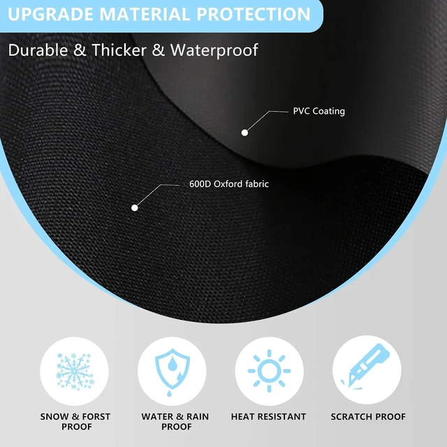 Alt view image 3 of 7 - Windshield Cover for Ice and Snow, Car Windshield Snow Cover with Side Mirrors Cover, Thicken Winter Windshield Covers Waterproof Outdoor Covers Fits Most Cars SUVs and Vans (75"x47")