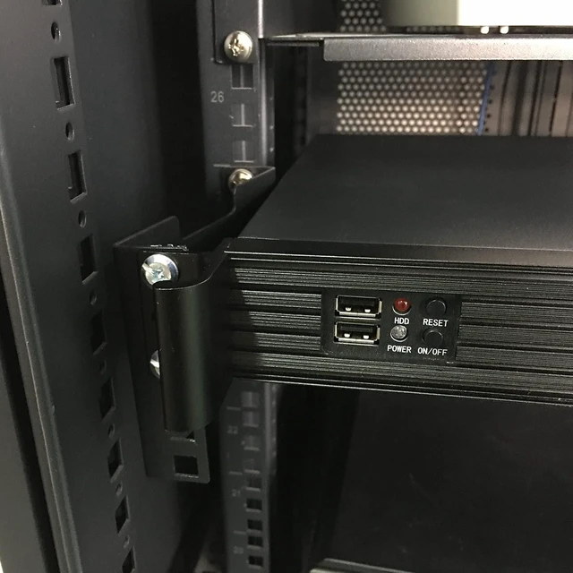 Alt view image 2 of 6 - 2U Server Rack Depth Extender - 4-Inch Deep, Steel Recessed Rack Mount Adapter Kit for Network Rack