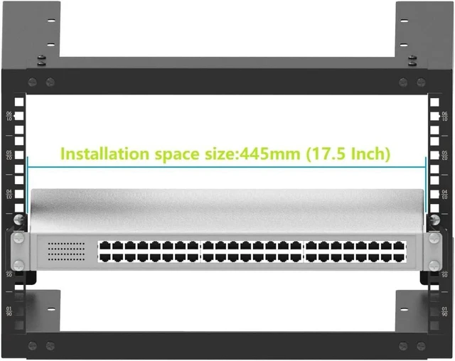 Alt view image 5 of 6 - 1U Server Rack Depth Extender - 4-Inch/10 cm Deep Recessed Rack Mount Adapter Kit for Network Rack