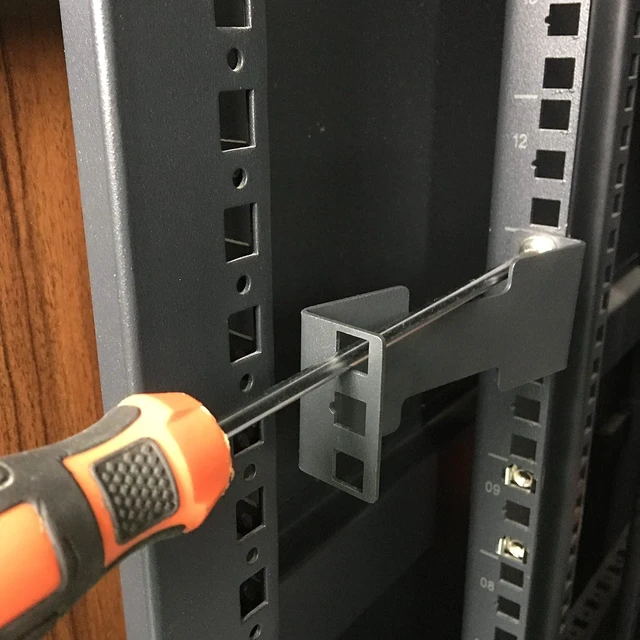 Alt view image 4 of 6 - 1U Server Rack Depth Extender - 4-Inch/10 cm Deep Recessed Rack Mount Adapter Kit for Network Rack