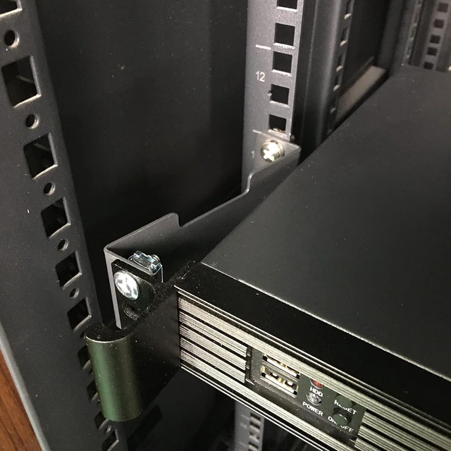 Alt view image 6 of 6 - 1U Server Rack Depth Extender - 4-Inch/10 cm Deep Recessed Rack Mount Adapter Kit for Network Rack