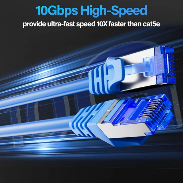 Alt view image 5 of 7 - Cat6A Ethernet Cable Shielded 10Gbps 5 ft (24 Pack), Slim Shielded (F/UTP) Ethernet Cable Cat 6, Flexible 28AWG Bare Copper Cat6 Cable, Space-saving Cat 6a Network Cable for Data Center 5ft Blue
