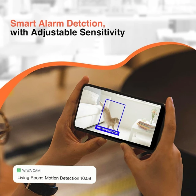 Alt view image 2 of 7 - WiFi Camera 2K Ultra HD Hidden Camera, with Night Vision, Wireless Cam Indoor, Motion Detection, 800mAh Battery, Cloud & SD Storage, Phone App, Video-only