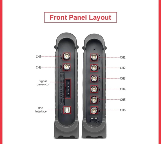 Alt view image 4 of 4 - PC USB 8CH Automotive Diagnostic Digital Oscilloscope/DAQ/Programmable Generator